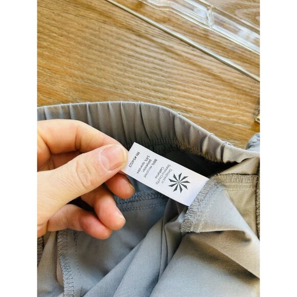 Athleta Aspire Pull On Zip Pocket Ankle Pants Joggers Gray - Picture 9 of 10